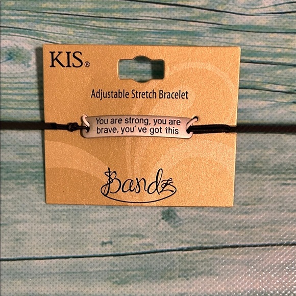 Jewelry - KIS Adjustable Stretch Bracelet with Inspirational Message